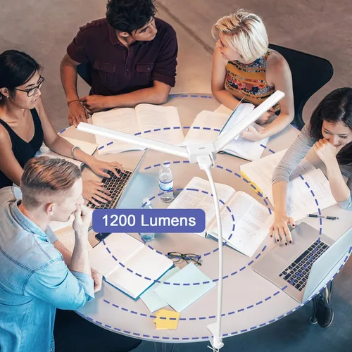Miniatura 8 de EppieBasic Lámpara de escritorio LED, luz de escritorio de doble cabezal de 24 W, lámpara de mesa de trabajo de abrazadera de arquitecto, lámparas