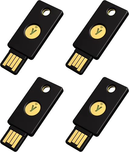 Yubico - YubiKey 5 NFC - Clave de seguridad de autenticación multifactor (MFA) y llave de acceso, Conéctese a través de USB-A o NFC, certificado