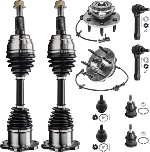 Miniatura 259 de Detroit Axle - Kit de nudillos de dirección delantera izquierda para Ford Edge Lincoln MKX 07-10, cojinete de rueda del lado del conductor, nudillo