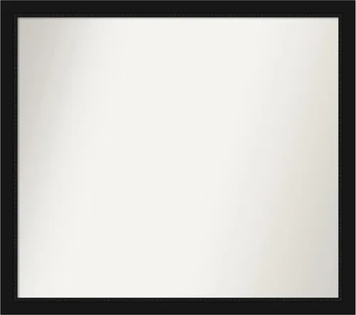Miniatura 484 de Amanti Art Espejo de baño negro para sobre fregadero, 22 x 22 pulgadas, espejo de tocador cuadrado estrecho negro Avon, marco de madera casual