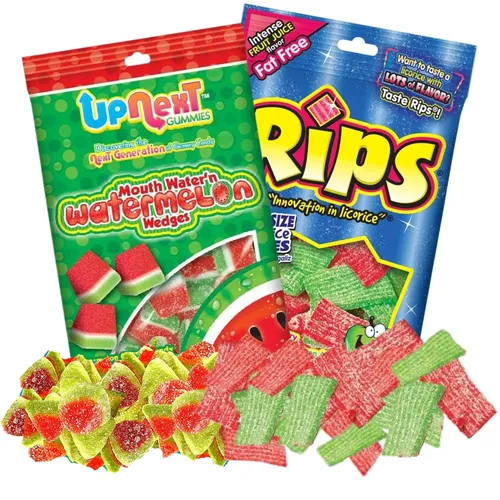 Miniatura 2 de Needzo Rips Candy - Caramelos agrios con sabor a cereza de regaliz, gomitas rojas sin grasa, aperitivos de verano para llevar, paquete de 3