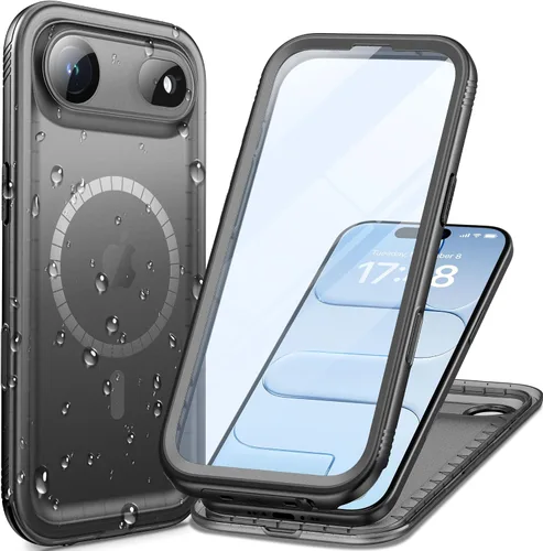 Miniatura 42 de Cozycase Funda Compatible con iPhone 12 Pro Max Funda Impermeable, Protector de Pantalla Integrado, Funda Protectora de Cuerpo Completo, Funda Negro