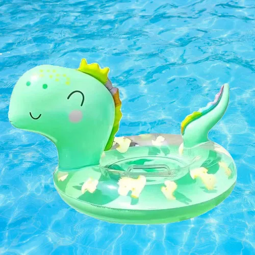 AIYUENCICI Flotador de natación para bebé, balsa flotante inflable con asa de asiento de seguridad, anillo flotante de cintura para niños, bañera de