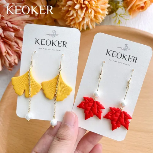 Miniatura 5 de Keoker Cortadores de arcilla polimérica para otoño, cortadores de arcilla de bellota para hacer aretes, cortadores de aretes de arcilla de otoño