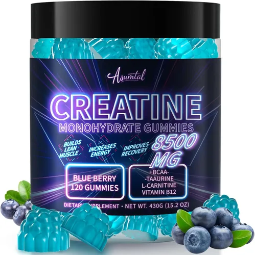 Gomitas de monohidrato de creatina complejo de 8500 mg para hombres y mujeres, suplemento de monohidrato de creatina para el crecimiento muscular,