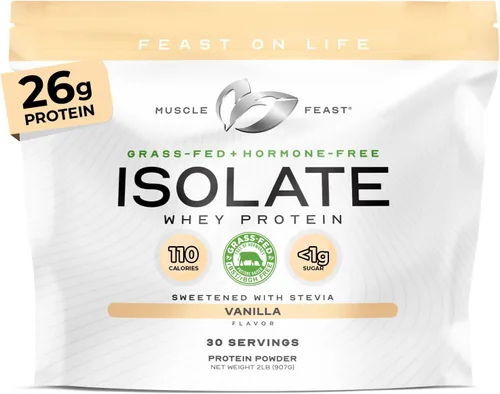 Proteína de suero de leche aislada sin sabor, sin hormonas, Vainilla, 1
