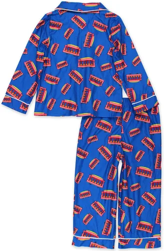 Miniatura 2 de Daniel Tiger s Neighborhood - Pijama estilo abrigo de franela para niños pequeños Azul Patchwork