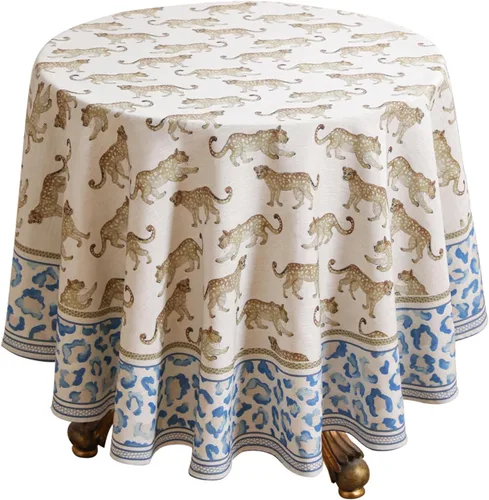 Miniatura 62 de patdrea - Mantel de lino floral, grueso, decorativo y francés para mesas rectangulares o cuadradas, para cocina y comedor, 55 x 79 pulgadas