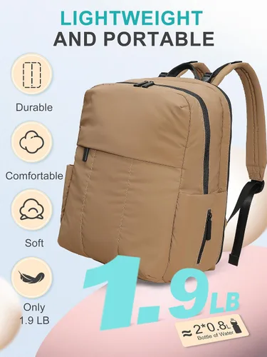 Miniatura 3 de MOMINSIDE Mochila para pañales – Bolsa de pañales acolchada grande – Bolsa de pañales de neopreno acolchada, cambiador grande, 15 bolsillos, ligera