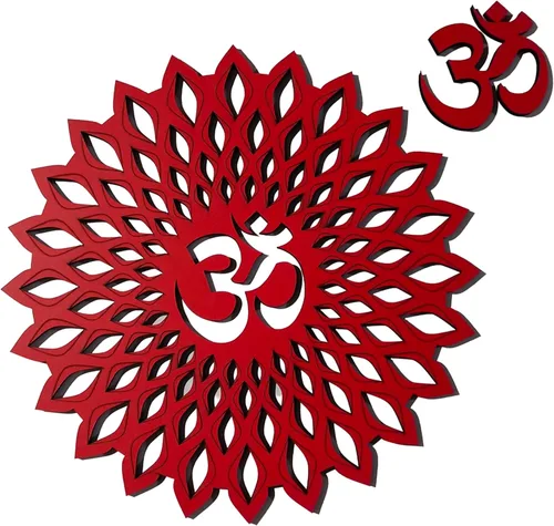 Miniatura 20 de My Dream Carts Black Round Decorative Wall Art Mdf Wooden Chakra For Temple, Living Room, Office, Hotel, Home Decor Items, Gift Item, Mandala Wall