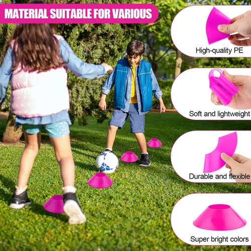 Miniatura 4 de 15 conos de fútbol para entrenamiento deportivo, mini conos de fútbol flexibles de agilidad deportivos, pequeños conos de práctica para fútbol