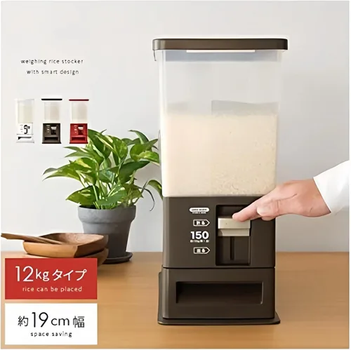 Miniatura 2 de i Kito Dispensador de arroz de 26 libras con recipiente medidor, almacenamiento de cocina grande para encimera para alimentos secos, avena, granos