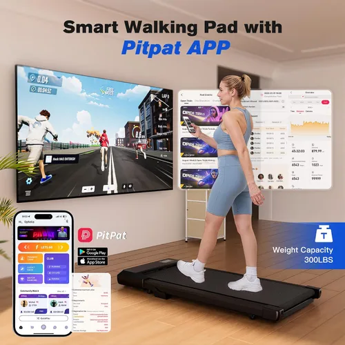 Miniatura 8 de SupeRun Caminadora portátil para guardar debajo del escritorio, 3 en 1, con pantalla LED, control remoto, silenciosa, de 2.5 HP, para uso en oficina