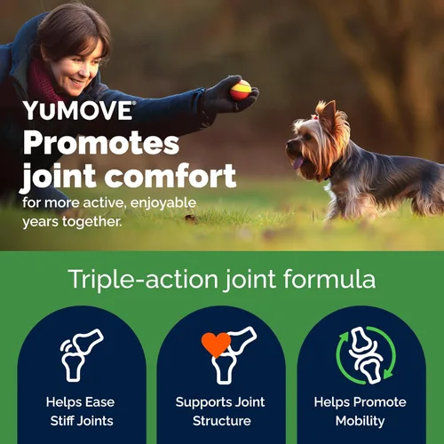 Miniatura 2 de YuMOVE Suplemento para Cadera y Articulaciones para Perros - Con Glucosamina Condroitina, Mejillón de Labios Verdes, Ácido Hialurónico y Suplemento