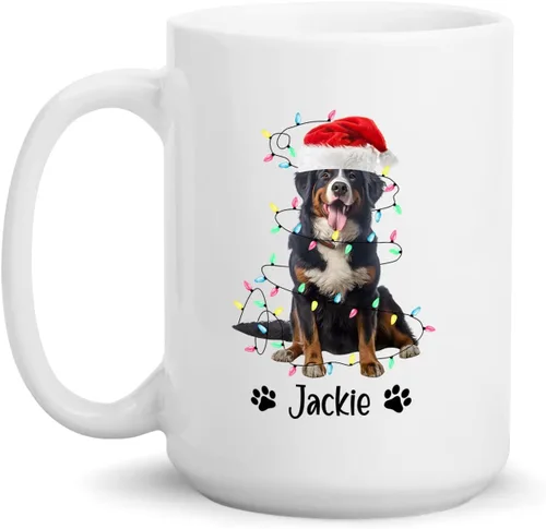 Miniatura 32 de Taza personalizada de Alaskan Malamute – Taza de café personalizada con nombre para los amantes de los perros – Regalo de cerámica de Navidad
