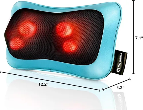 Miniatura 10 de Mo Cuishle Masajeador eléctrico Shiatsu de espalda con calor, potente amasamiento 3D para cuello, hombros, alivio del dolor de espalda baja, diseño