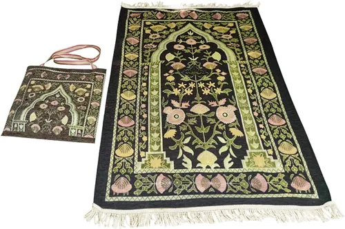 Miniatura 11 de Alfombra de oración musulmana, alfombra islámica para oraciones musulmanas, gran regalo de Ramadán para hombres musulmanes, mujeres, alfombra