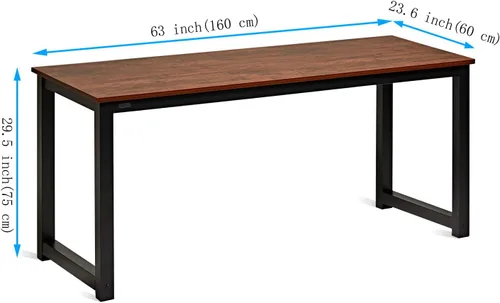 Miniatura 8 de Decoholic - Escritorio para computadora de 47 pulgadas, mesa para PC y laptop de oficina y hogar, estación de trabajo para escribir o estudiar