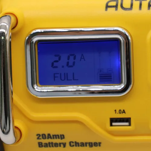 Miniatura 4 de Cargador de batería de banco de 10 amperios totalmente automático de 12 V, comprobación del alternador, abrazaderas de cable.