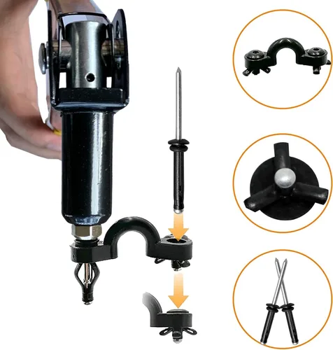 Miniatura 4 de Kit de pistola de remache de kayak, 18 remaches impermeables de triple agarre con juego de remachadores manuales de una sola mano, herramienta