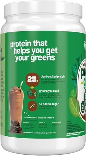 Miniatura 2 de Vega Protein and Greens Proteína en polvo, chocolate, 0.71 oz de proteína a base de plantas más verduras, vegano, sin OMG, proteína de guisante