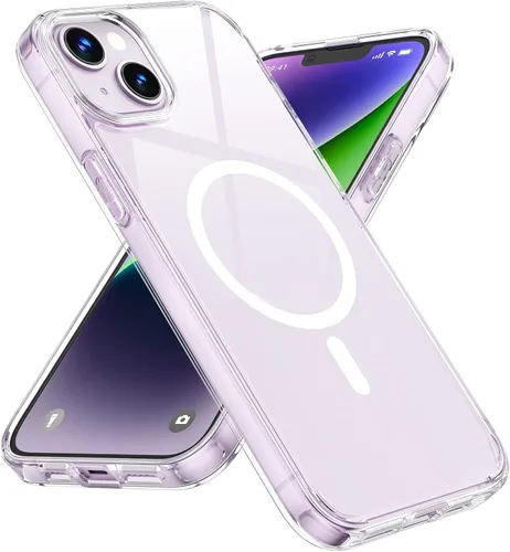 Miniatura 19 de MILPROX Compatible con iPhone 16 Pro Funda – con protector de pantalla – Compatible con MagSafe – Diseño magnético claro transparente – Que no se