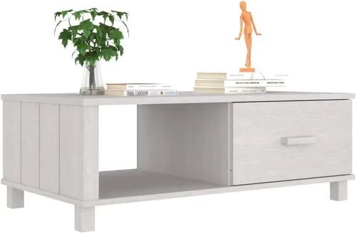 Miniatura 5 de Mesa auxiliar, para sala de estar, mesa de hogar, cajón, 1 partición, para espacios pequeños, revistas, libros y plantas, color marrón miel, 39.4 x