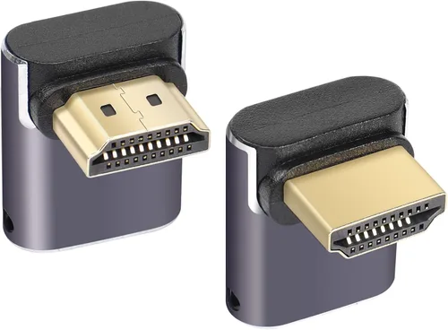 Miniatura 8 de Adaptador HDTV de 8K y 60Hz de 90 grados de ángulo descendente macho a hembra, conector HDTV 2.1UHD de 48 Gbps, extensor 3D, compatible con HDR, PC