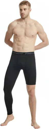 Miniatura 2 de Pantalones deportivos ajustados de una sola pierna de baloncesto para hombre, pantalones de compresión de 12 de una pierna, ropa interior atlética