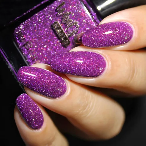 Miniatura 2 de Whats Up Nails - Plumingo Party Flash - Esmalte de uñas reflectante granate con dúocromo iridiscente brillante púrpura brillante barniz de esmalte