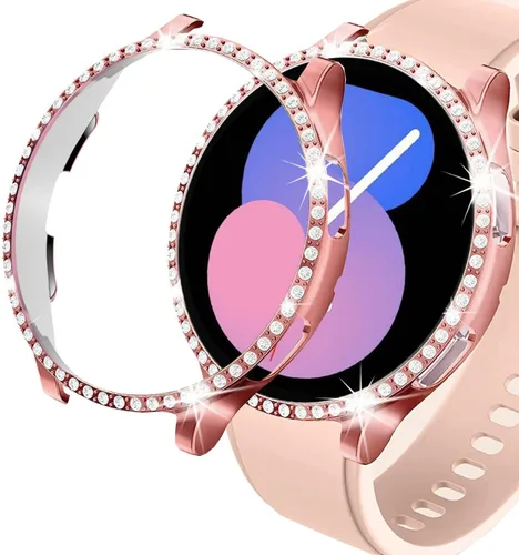 Miniatura 10 de DEALELE Paquete de 1 + 3 fundas y protector de pantalla compatible con Samsung Galaxy Watch FE / 5/4 de 1.575 pulgadas, funda protectora