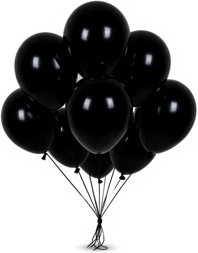 Paquete de 50 globos de látex negros de 12 pulgadas para decoraciones de fiestas, globos gruesos de alta calidad para cumpleaños, Halloween,