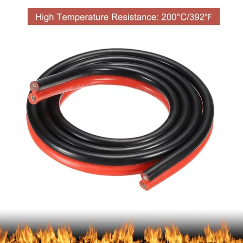 Miniatura 7 de MECCANIXITY Alambre de calibre 8, 2 conductores, alambre de silicona paralelo de 8 AWG, alambre eléctrico de cobre estañado de 4.9 ft/5 pies