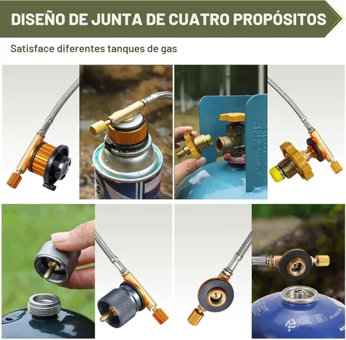 Miniatura 4 de Quemador de propano Bestfire, estufa de gas de 72,000 BTU de quemador único para cocinar al aire libre, estufa de camping a prueba de viento