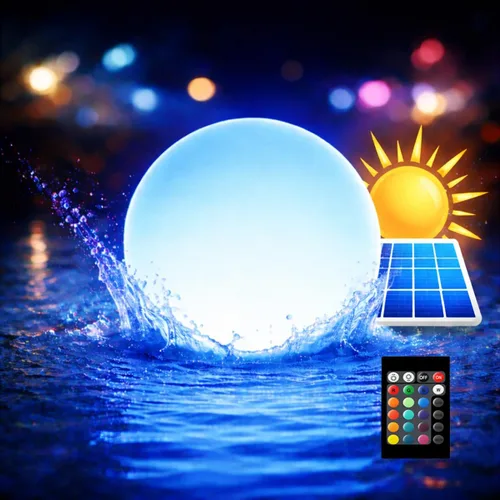 Miniatura 7 de Paquete de 2 luces LED recargables de 3 pulgadas, 16 esferas de brillo de color, 4 modos, bolas de iluminación ambiental impermeables, orbes