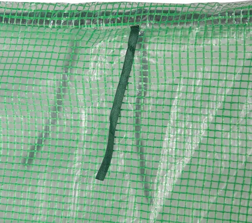 Miniatura 8 de Outsunny Invernadero portátil de 6' x 3' x 3', invernadero de jardín con 2 cubiertas de PE/plástico, marco de acero y 2 ventanas enrollables, verde