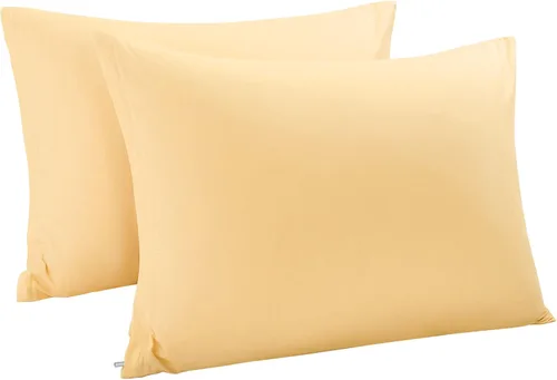 Miniatura 19 de uxcell Fundas de almohada tejidas de 100% algodón egipcio, fundas de almohada suaves y transpirables con cierre de cremallera, 2 fundas de almohada