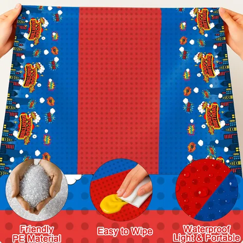 Miniatura 5 de Mantel rectangular de 3 piezas para decoración de fiestas de cumpleaños, mantel de plástico de 108 x 54 pulgadas, desechable, suministros