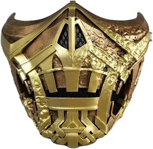 Miniatura 6 de Máscara de juego Mortal Kombat, Jade/Sub-Cero/Kabal/Saibot/Escorpión/Resina Humo Máscara para disfraz de Halloween