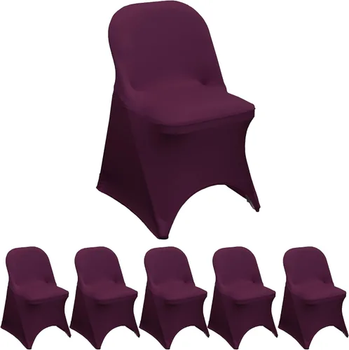 Miniatura 50 de YOUR CHAIR COVERS - Funda para silla plegable de elastano azul claro - Funda de cojín tapizada plegable elástica ajustable extraíble lavable