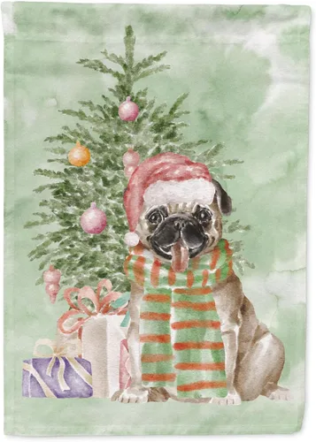 Miniatura 67 de Caroline's Treasures CK8213GF Bulldog Inglés #2 Regalos de Navidad y árbol de jardín Bandera de buzón Bandera decorativa para patio exterior, patio
