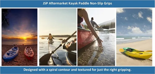 Miniatura 7 de JSP Manufacturing 1 mango de remo de kayak, prevención de ampollas antideslizante, accesorios de kayak para remos desmontables Azul