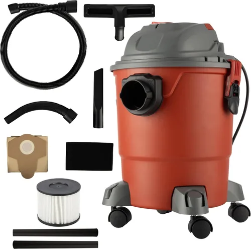 Aspiradora en seco y húmedo de 5.5 galones, 5.5 HP de pico de HP o máquina de limpieza de tapicería para automóvil, hogar, garaje, taller o lugar de