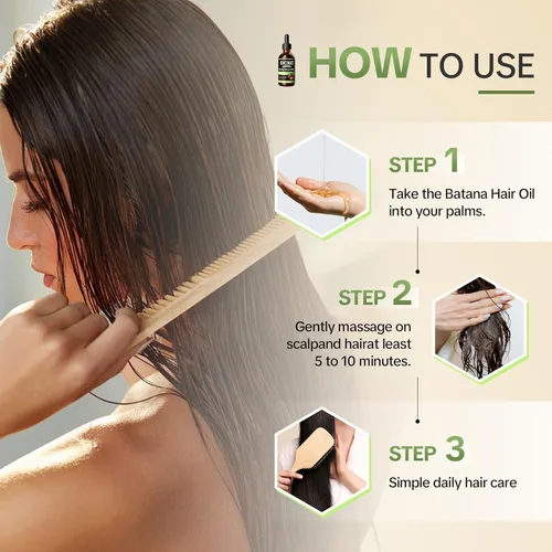 Miniatura 7 de Aceite de batana 100% puro para el crecimiento del cabello, cuidado natural del cuero cabelludo y tratamiento de engrosamiento del cabello