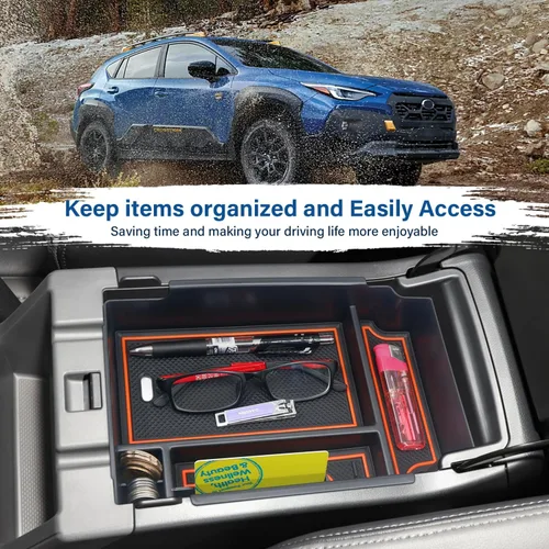 Miniatura 3 de Organizador de consola central MOCHENT para accesorios Subaru Crosstrek 2024 2025 2026 y bandeja de consola Subaru Impreza 2024-2026, accesorios