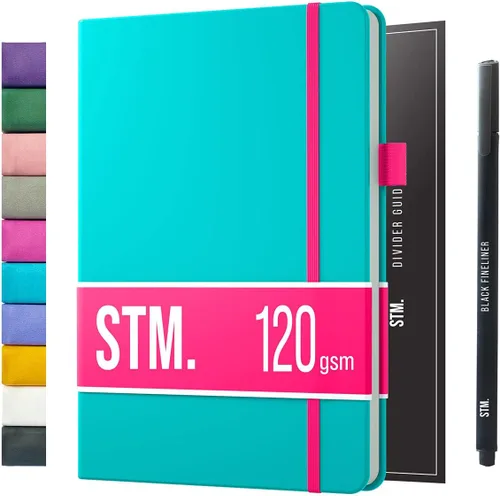 Miniatura 27 de Cuaderno de diario con puntos y cuadrícula A5 Cuadernos diarios en blanco para escritura personal, trabajo, mujeres Papel grueso de 120gsm, tapa