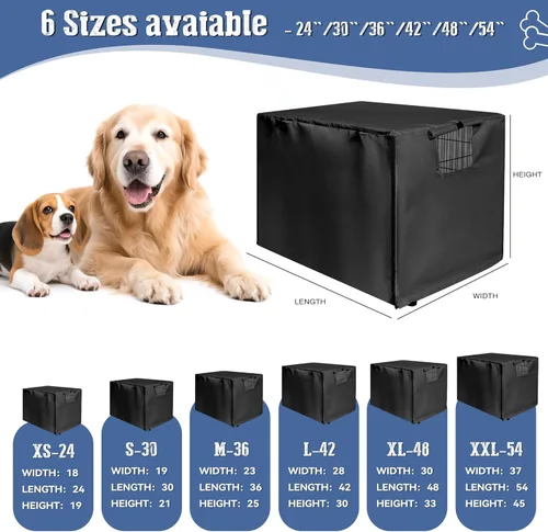 Miniatura 5 de kefit Funda para Jaula de Perro de 36 Pulgadas, Cubierta para Perrera para Jaula de Perro de Alambre, Negra Negro