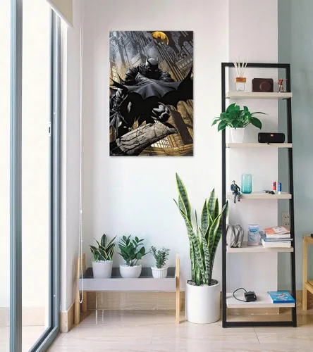 Miniatura 4 de Batman - Póster impreso de DC Comics (El caballero oscuro agachándose en gárgola) (tamaño 24 x 36 pulgadas)