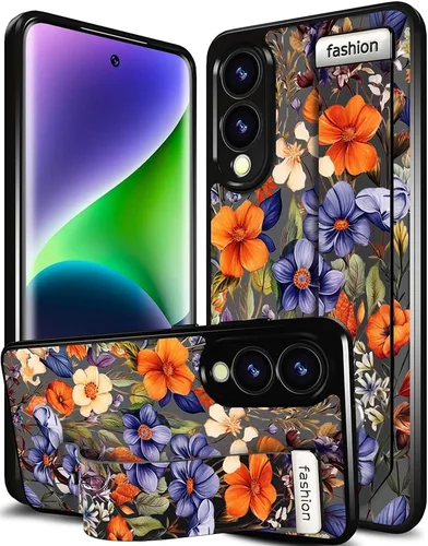 Miniatura 49 de Compatible para Samsung Galaxy S23 Funda Bonita con Correa Soporte Dedo Kickstand, Fundas de Silicona Geniales de Diseñador Funda Cover - Mariposa