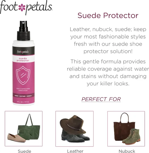Miniatura 3 de Foot Petals Protector de gamuza, protege gamuza, cuero y nobuck contra manchas, agua y suciedad para zapatos y accesorios, Claro